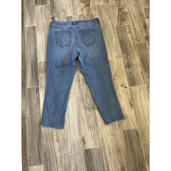 Jessica Simpson Medium Rise Straight Ankle Blue Jeans Women’s Size 16W - Picture 8 of 12